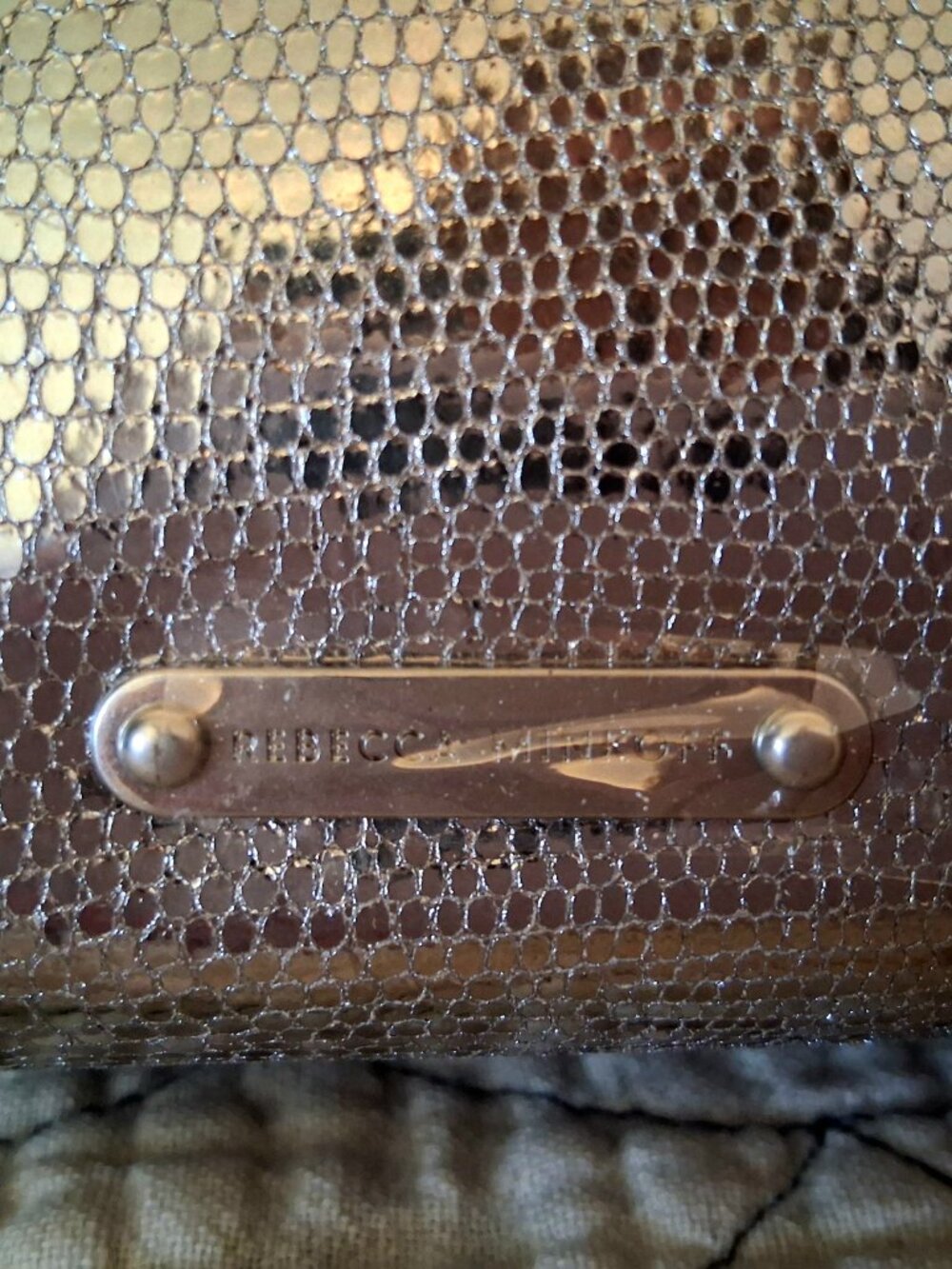 ✨ NWT Rebecca Minkoff Madeleine Mini Leather Handheld Bag – Silver ✨ - Picture 2 of 8